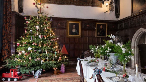 Christmas in the Great Hall at Ightham Mote, Kent